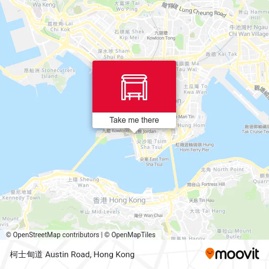 柯士甸道 Austin Road map