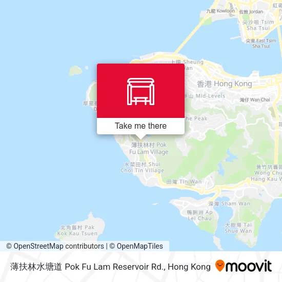 薄扶林水塘道 Pok Fu Lam Reservoir Rd.地圖