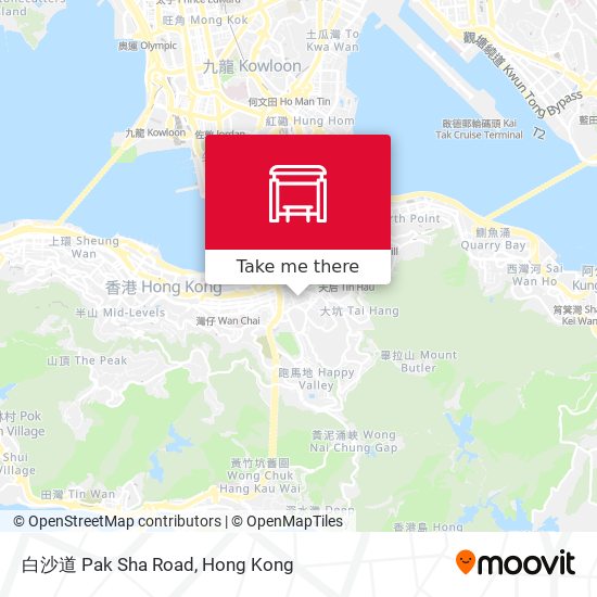 白沙道 Pak Sha Road map