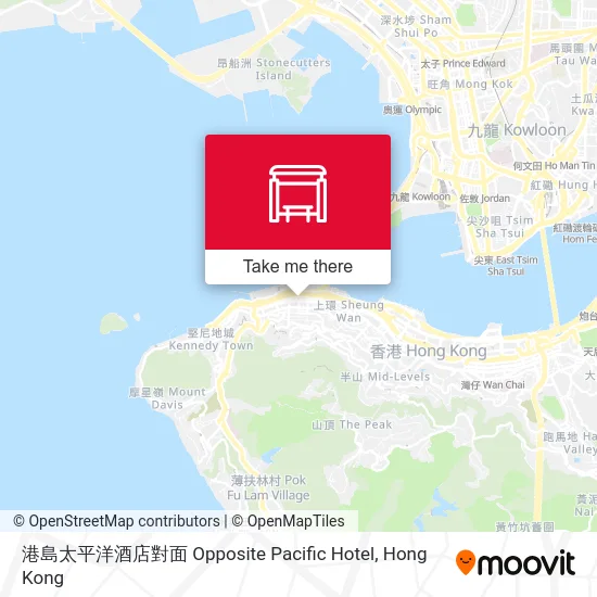 港島太平洋酒店對面 Opposite Pacific Hotel map