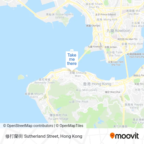 修打蘭街 Sutherland Street地圖