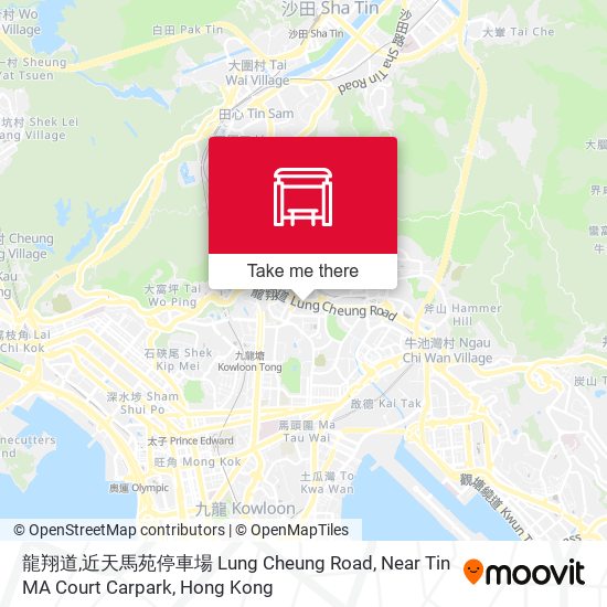 龍翔道,近天馬苑停車場 Lung Cheung Road, Near Tin MA Court Carpark map