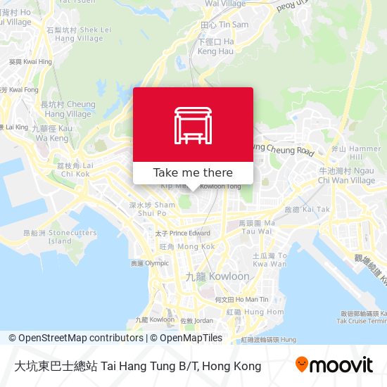 大坑東巴士總站 Tai Hang Tung B/T map
