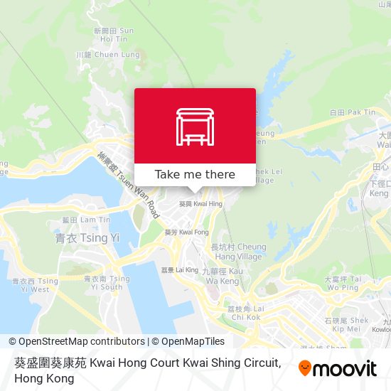 葵盛圍葵康苑 Kwai Hong Court Kwai Shing Circuit map