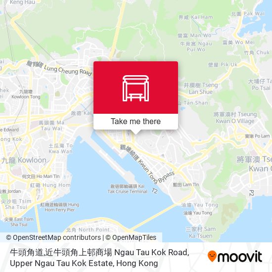 牛頭角道,近牛頭角上邨商場 Ngau Tau Kok Road, Upper Ngau Tau Kok Estate map