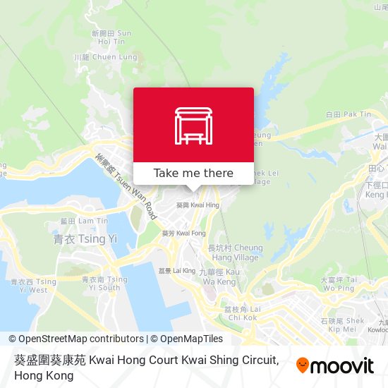 葵盛圍葵康苑 Kwai Hong Court Kwai Shing Circuit map