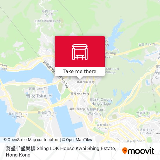 葵盛邨盛樂樓 Shing LOK House Kwai Shing Estate map