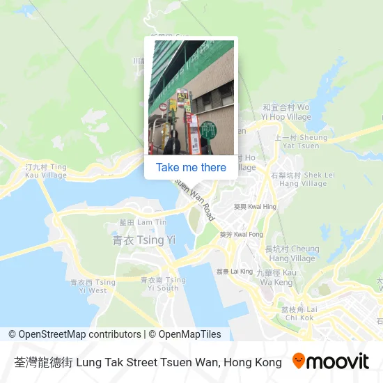 荃灣龍德街 Lung Tak Street Tsuen Wan map