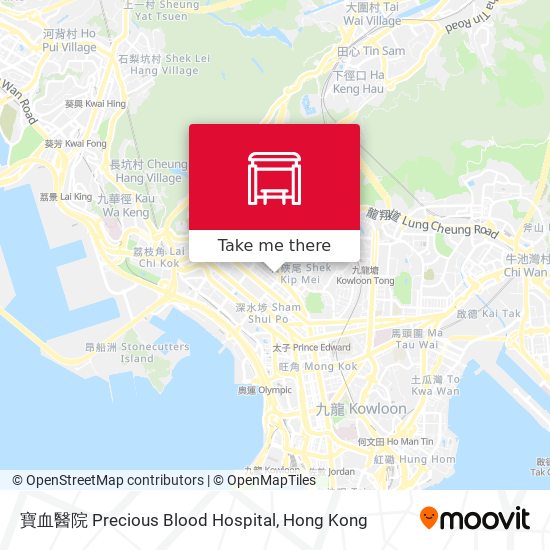 寶血醫院 Precious Blood Hospital map