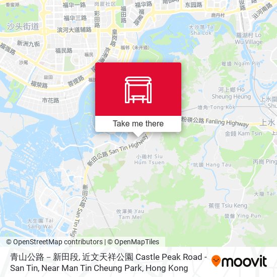 青山公路－新田段, 近文天祥公園 Castle Peak Road - San Tin, Near Man Tin Cheung Park map