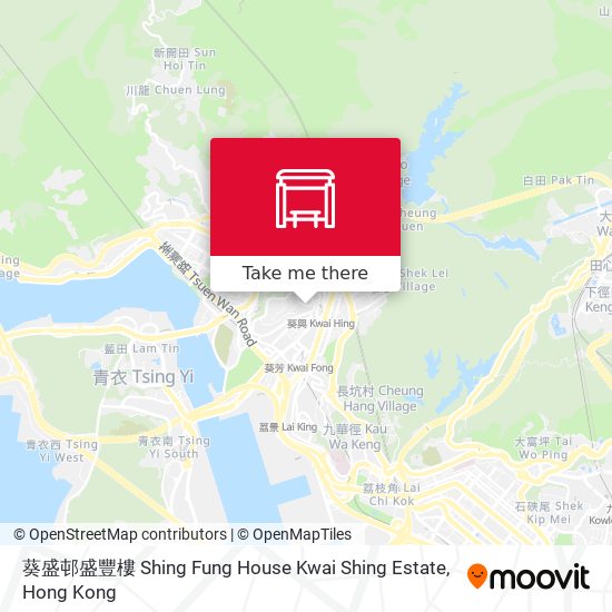 葵盛邨盛豐樓 Shing Fung House Kwai Shing Estate map