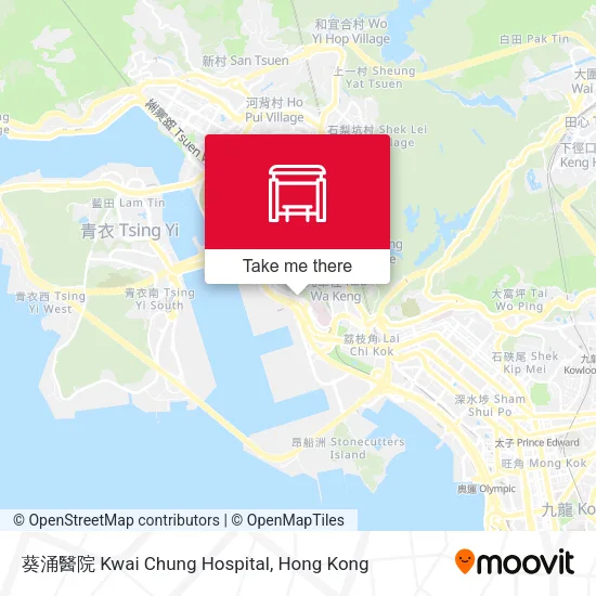 葵涌醫院 Kwai Chung Hospital地圖