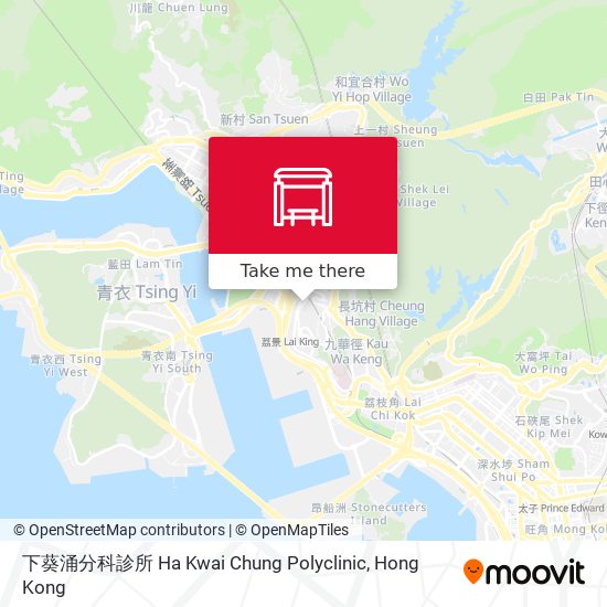 下葵涌分科診所 Ha Kwai Chung Polyclinic map
