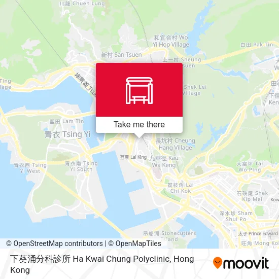 下葵涌分科診所 Ha Kwai Chung Polyclinic map