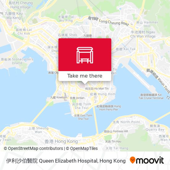 伊利沙伯醫院 Queen Elizabeth Hospital map