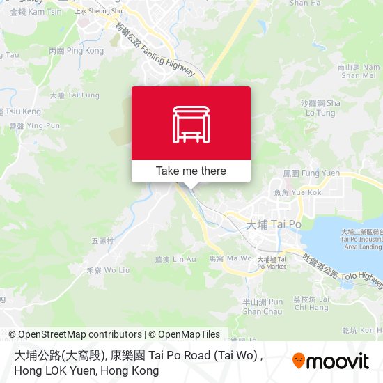 大埔公路(大窩段), 康樂園 Tai Po Road (Tai Wo) , Hong LOK Yuen map