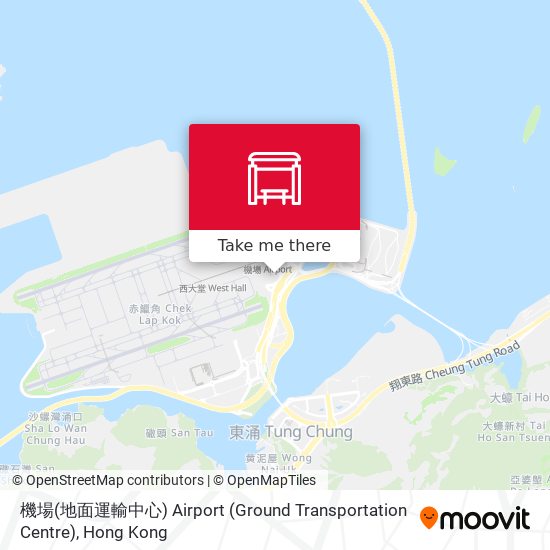 機場(地面運輸中心) Airport (Ground Transportation Centre) map