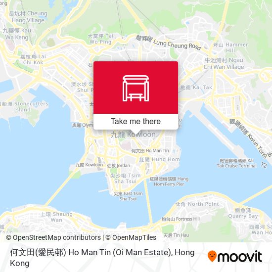 何文田(愛民邨) Ho Man Tin (Oi Man Estate) map
