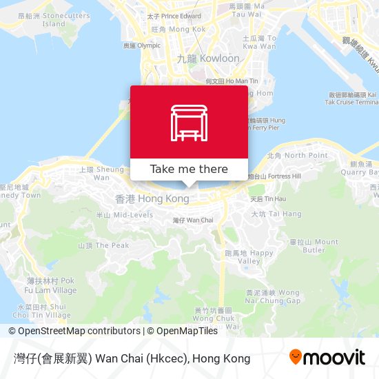 灣仔(會展新翼) Wan Chai (Hkcec) map