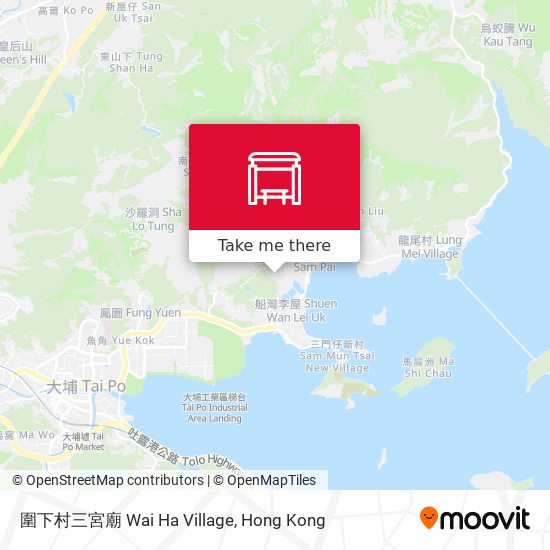 圍下村三宮廟 Wai Ha Village map