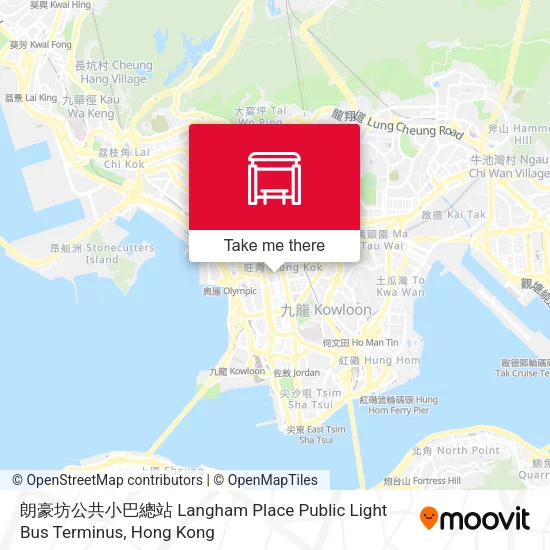 朗豪坊公共小巴總站 Langham Place Public Light Bus Terminus地圖