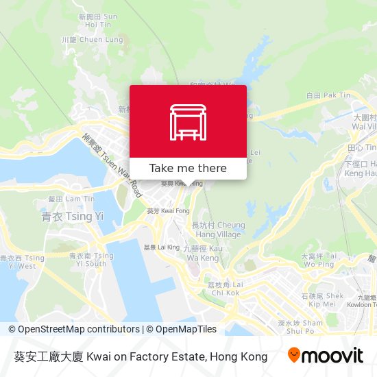 葵安工廠大廈 Kwai on Factory Estate map