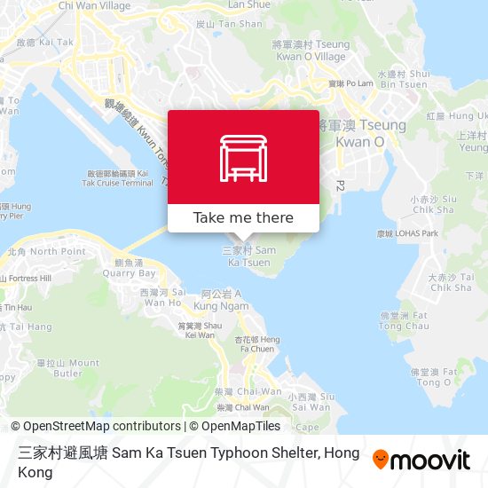 三家村避風塘 Sam Ka Tsuen Typhoon Shelter map