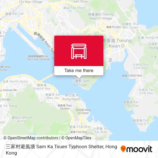 三家村避風塘 Sam Ka Tsuen Typhoon Shelter地圖