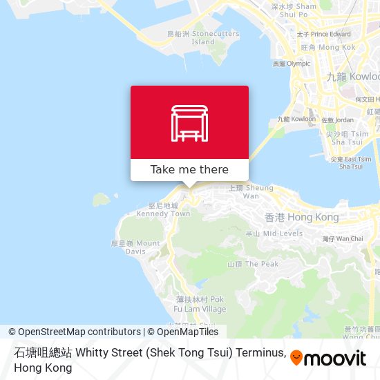 石塘咀總站 Whitty Street (Shek Tong Tsui) Terminus map
