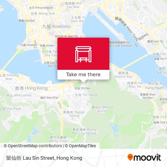 留仙街 Lau Sin Street map