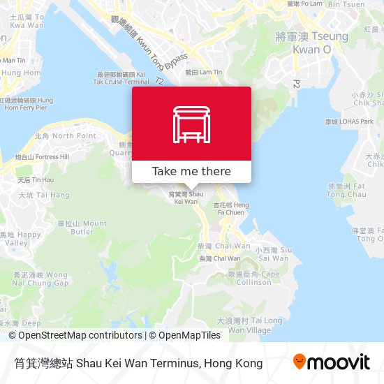 筲箕灣總站 Shau Kei Wan Terminus map