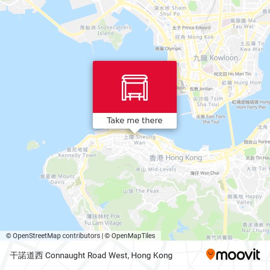 干諾道西 Connaught Road West map