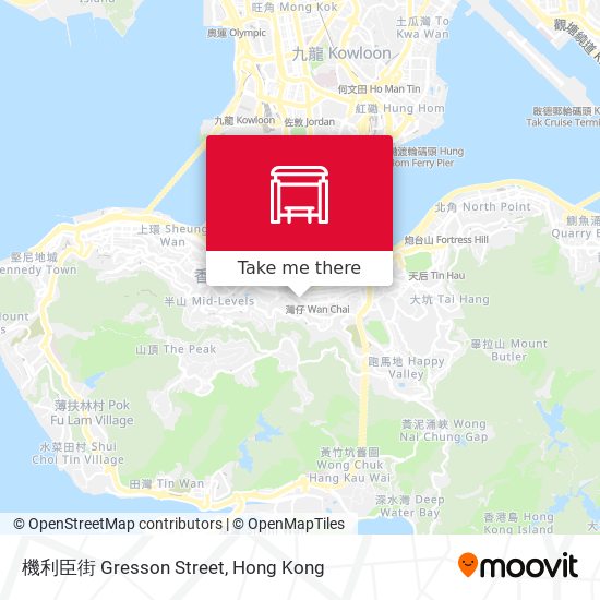 機利臣街 Gresson Street map