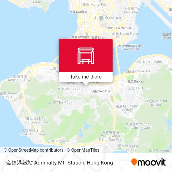 金鐘港鐵站 Admiralty Mtr Station地圖