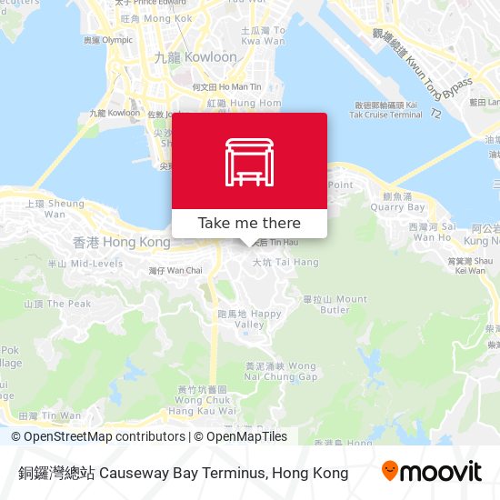 銅鑼灣總站 Causeway Bay Terminus map