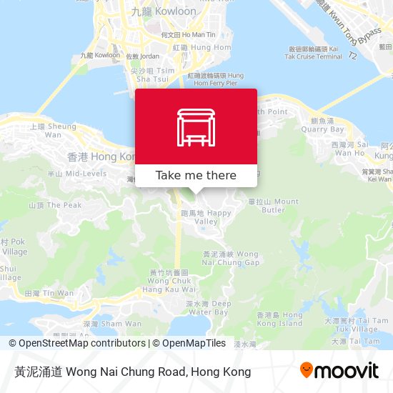 黃泥涌道 Wong Nai Chung Road map