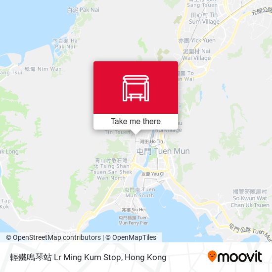 輕鐵鳴琴站 Lr Ming Kum Stop map
