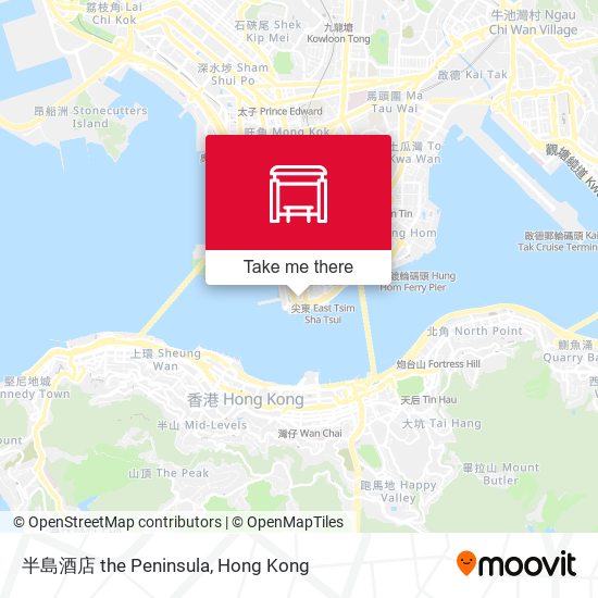 半島酒店 the Peninsula map