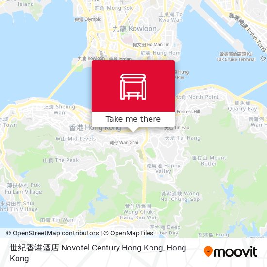世紀香港酒店 Novotel Century Hong Kong map