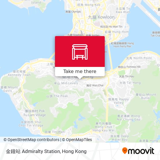 金鐘站 Admiralty Station map