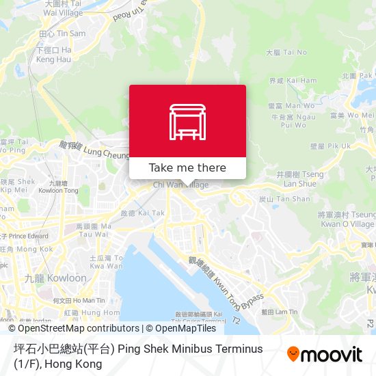 坪石小巴總站(平台) Ping Shek Minibus Terminus (1 / F) map