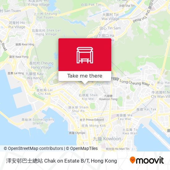 澤安邨巴士總站 Chak on Estate B/T map