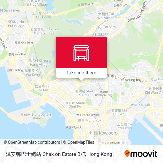 澤安邨巴士總站 Chak on Estate B/T地圖