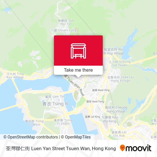 荃灣聯仁街 Luen Yan Street Tsuen Wan map