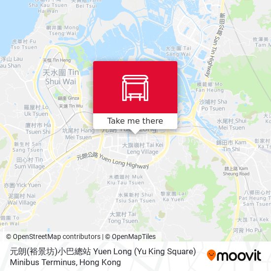 元朗(裕景坊)小巴總站 Yuen Long (Yu King Square) Minibus Terminus map