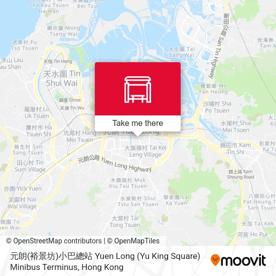 元朗(裕景坊)小巴總站 Yuen Long (Yu King Square) Minibus Terminus地圖