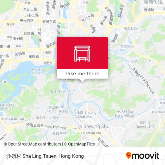 沙嶺村 Sha Ling Tsuen map