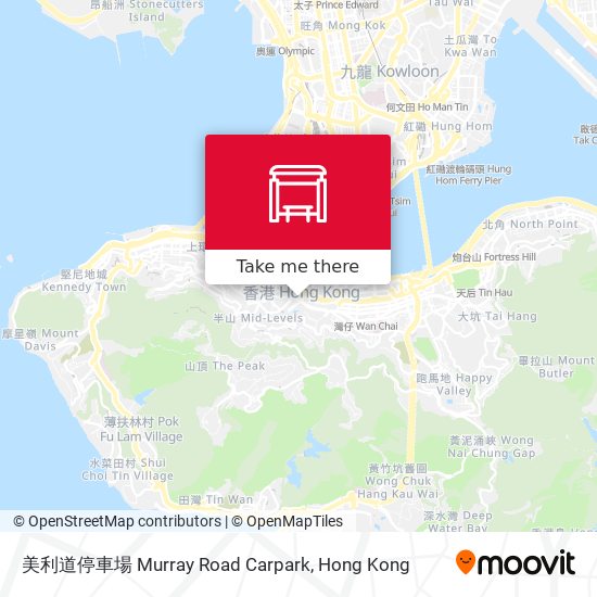 美利道停車場 Murray Road Carpark map