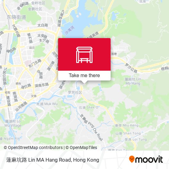 蓮麻坑路 Lin MA Hang Road map