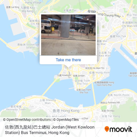 佐敦(西九龍站)巴士總站 Jordan (West Kowloon Station) Bus Terminus map